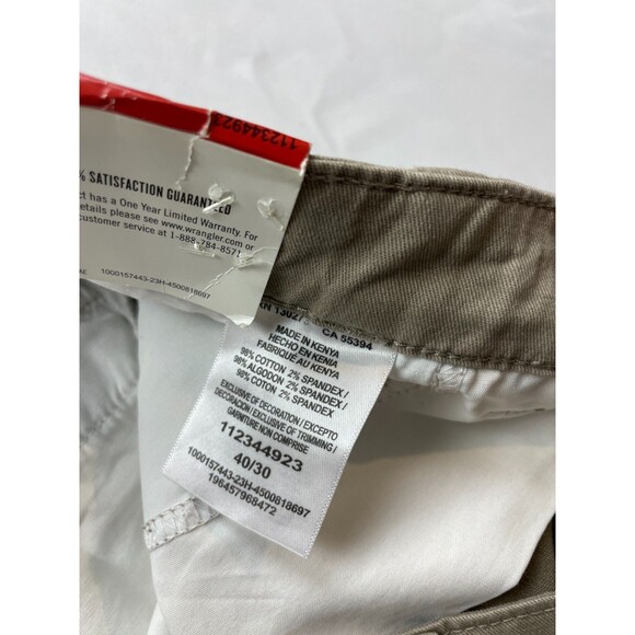 Wrangler Five Star Premium Regular Taper Size 40x30 Tan Cargo Stretch NWT - Picture 4 of 5